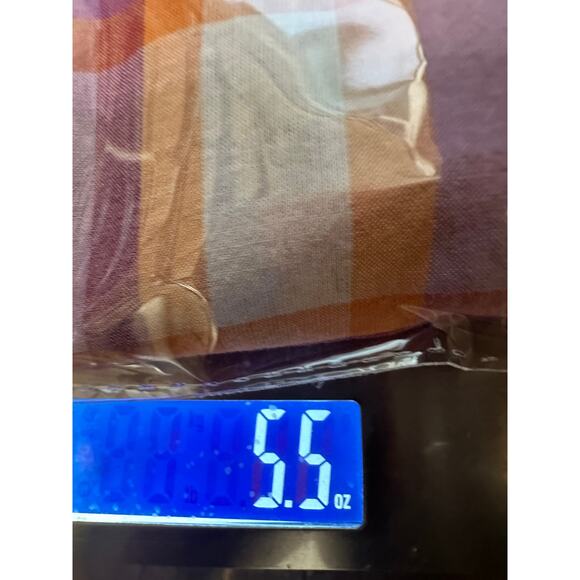 Catherines Top Womens 3X Purple Plaid Button Down Roll Sleeve Tunic Cottagecore - Picture 13 of 13